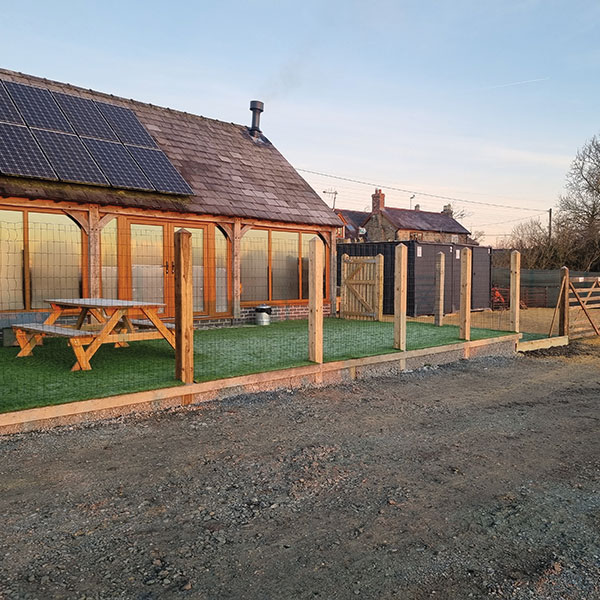 Outdoor play area for dogs in Wrexham